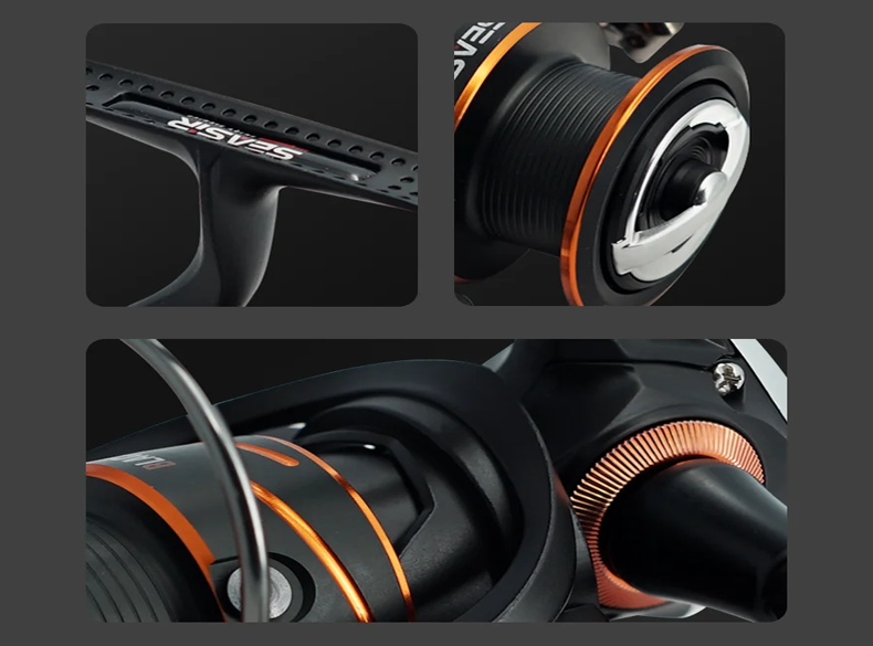 Detalle bobina aluminio SEASIR Black Arrow